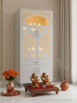 Wooden Pooja Mandir with LED Light