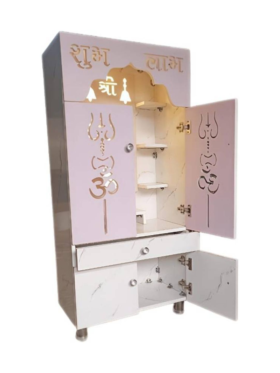 Premium Shubh Labh Pooja Mandir with LED
