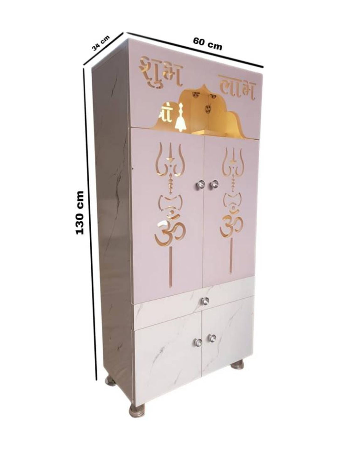 Premium Shubh Labh Pooja Mandir with LED