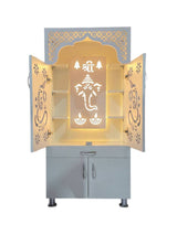 Wooden Pooja Mandir with LED Light