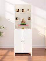 Minimalist Tall Pooja Mandir With Storage